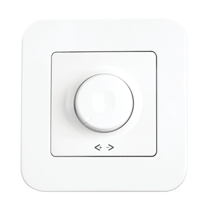 Viko Rollina Beyaz Dimmer Rotatif 40-600W Çerçeve Dahil