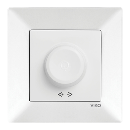 Viko Meridian Beyaz Dimmer Rotatif 40-600W  Çerçeve Dahil