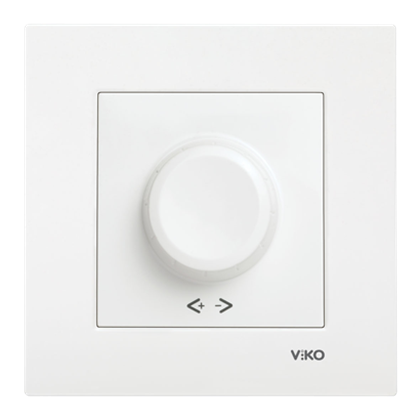 Viko Karre Beyaz Dimmer Rotatif 40-600W  Çerçeve Dahil