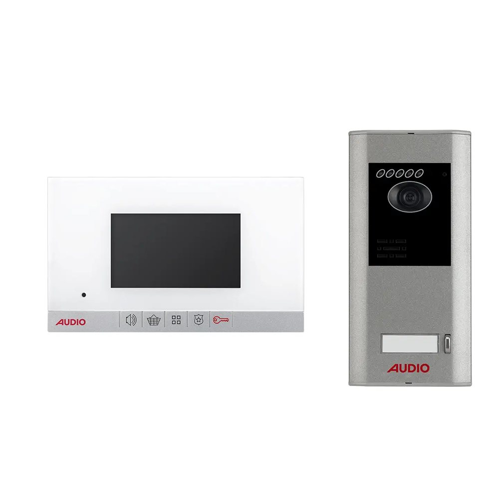 Audıo 4.3 İnç Beyaz Mekanik Butonlu Handsfree Villa Set