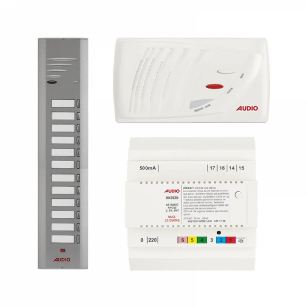 Audıo Konuşmalı Diafon 12 Daire Takım Tek Sıra