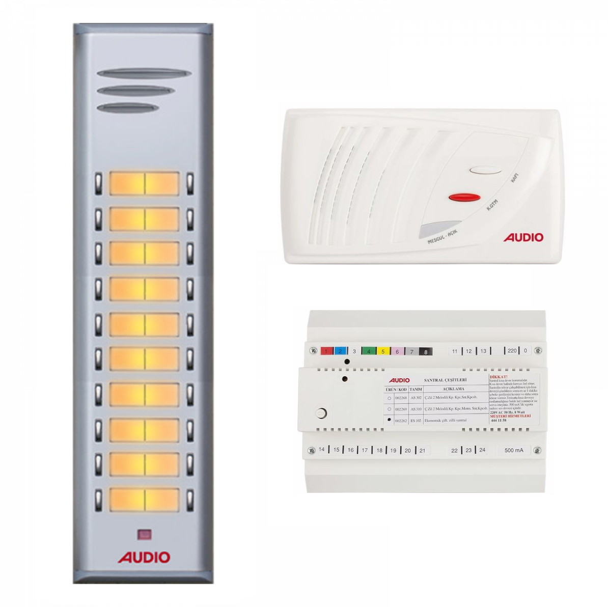 Audıo Konuşmalı Diafon 20 Daire Takım Çift Sıra