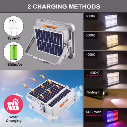 Cata Ct-4698 200W Şarjlı Solar Led Projektör