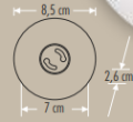 Cata Ct-5093 Lion Dekoratif Beyaz Kasa Yuvarlak