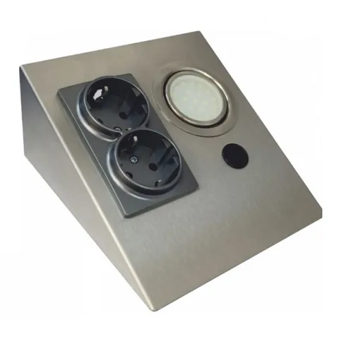 Cata Ct-5109B 2W Üçgen Spot Beyaz (Ledli+Çift Prizli)
