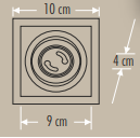 Cata Ct-5223 Pars Dekoratif Siyah Kasa Kare