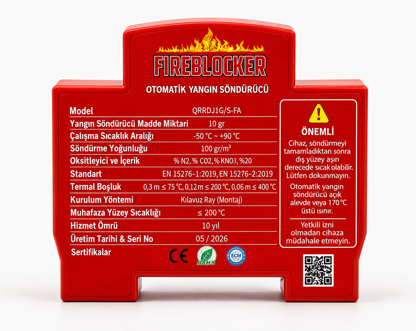 Fire Blocker Otomatik Yangın Söndürücü