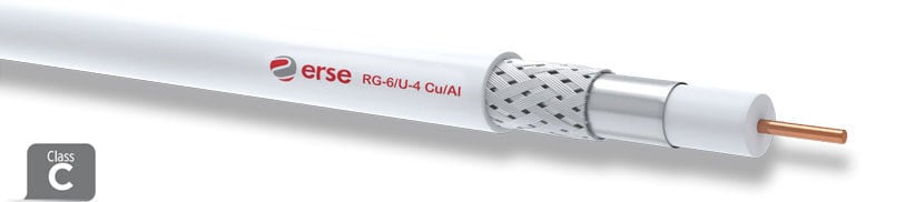 Erse Coaxial Rg 6/U-4 Cu/Al Class C Pvc Anten Kablosu