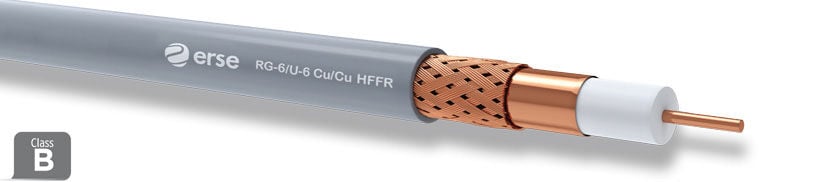Erse Coaxial Rg 6/U-6 Cu/Cu Class B Hffr Anten Kablosu