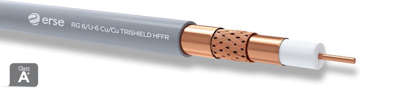 Erse Coaxial Rg 6/U-6 Cu/Cu Trishield Class A+ Hffr Anten Kablosu