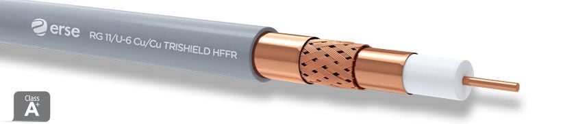 Erse Coaxial Rg 11/U-6 Cu/Cu Trishield Class A+ Hffr Anten Kablosu