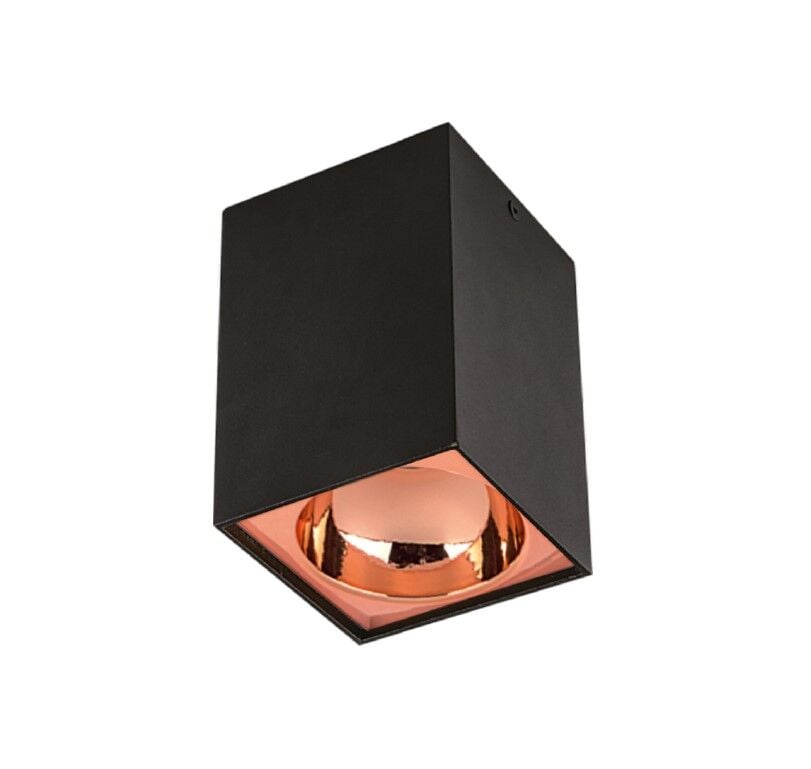 Cata Ct-5420 Bergama  Sıva Üstü Dekoratif Armatür  (Gu-10) (Siyah+Bakır)