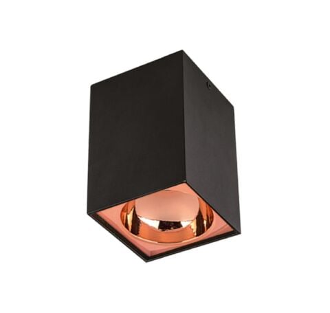 Cata Ct-5420 Bergama  Sıva Üstü Dekoratif Armatür  (Gu-10) (Siyah+Bakır)