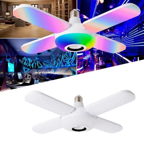 36W 4+1 Pervane Uzaktan Kumandalı Hoparlör Rgb Led Ampul