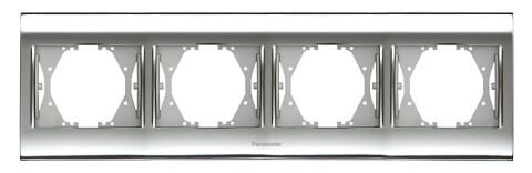 Thea Chrome+Beyaz Dörtlü Çerçeve