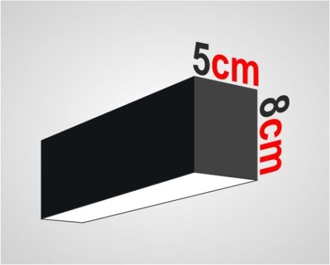 80 Cm Sıvaüstü Sarkıtlı Linear 25W (5Cmx8Cm)