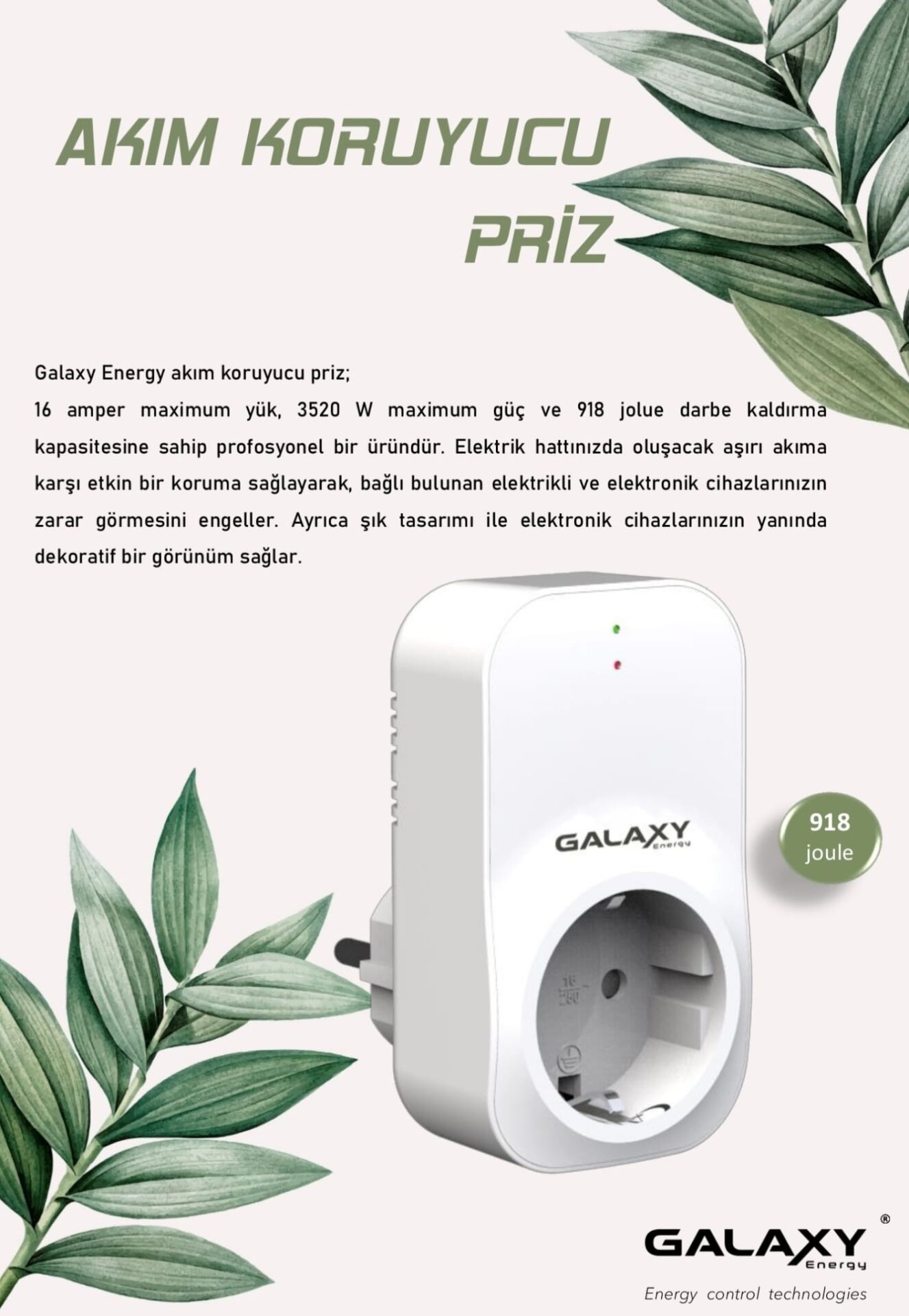 Galaxy Energy A 220 Akım Koruyucu