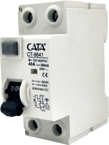 Cata Ct-9641 40 Amper Kaçak Akım Rölesi ( 300 Ma /  Monofaze / 6 Ka )