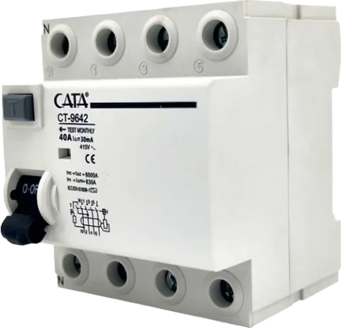 Cata Ct-9642 40 Amper Kaçak Akım Rölesi ( 30 Ma / Trifaze / 6 Ka )