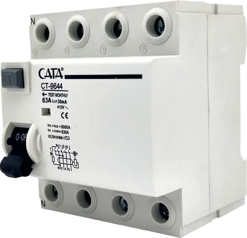 Cata Ct-9644 63 Amper Kaçak Akım Rölesi ( 30 Ma / Trifaze / 6 Ka )