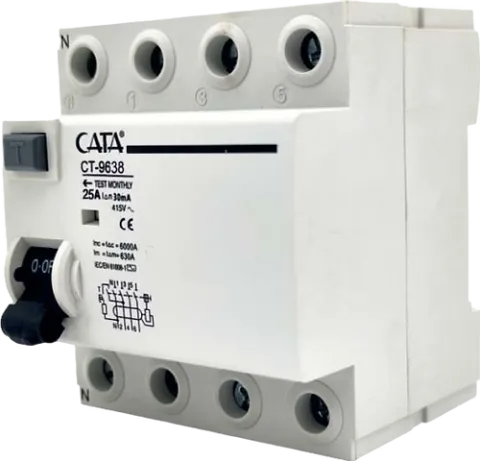 Cata Ct-9646 25 Amper Kaçak Akım Rölesi ( 30 Ma / Trifaze / 6 Ka )
