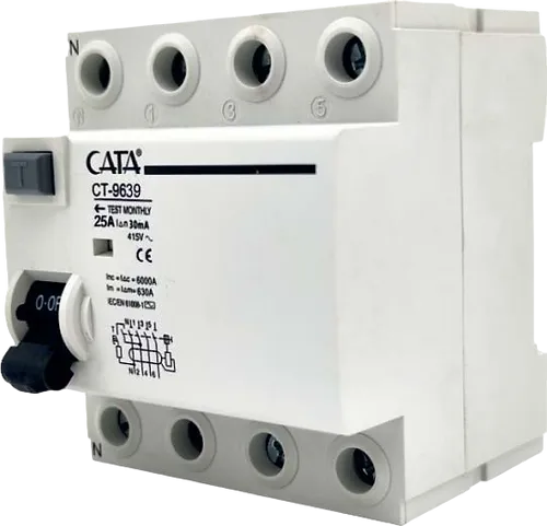 Cata Ct-9647 25 Amper Kaçak Akım Rölesi ( 300 Ma / Trifaze / 6 Ka )