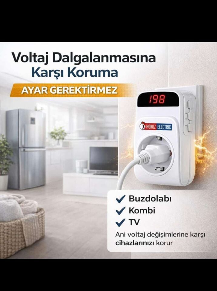Horoz PROTEX-R Dijital Akım Korumalı Priz 16A-220V