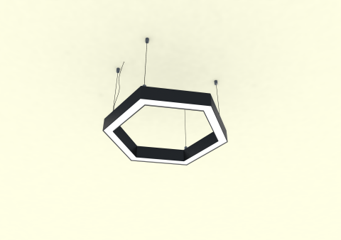 6X30 Cm / 60 Cm Çap Altıgen Linear Armatür