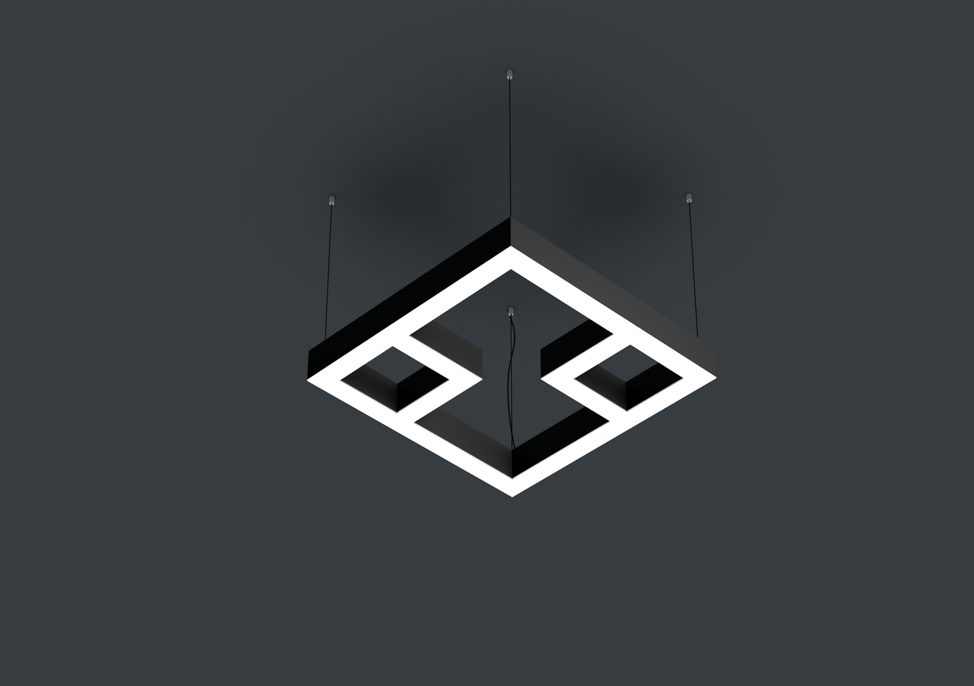 60X60 Cm 108W Karecikler Linear Armatür