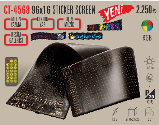 Cata CT-4568 Led Matrix Panel Kumandalı