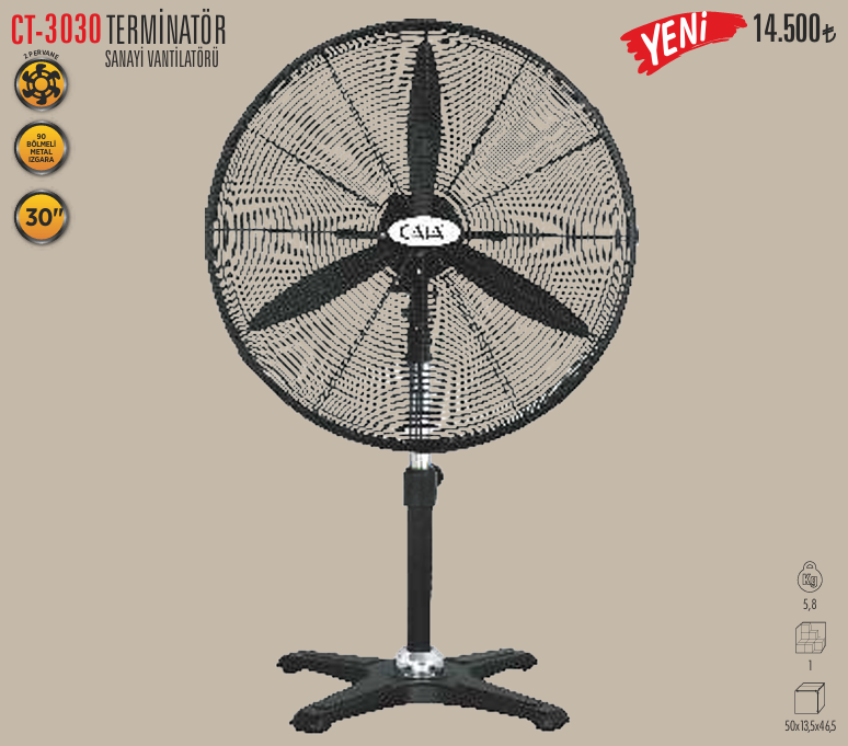 Cata Ct-3030 Terminatör Ayaklı Sanayi Vantilatörü