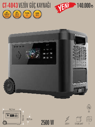 Cata Ct-4043 Vezüv Güç Kaynağı 2500W