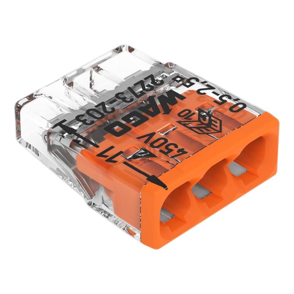 Wago 2273-203 3 Kutuplu Buat içi Klemens 2.5 mm