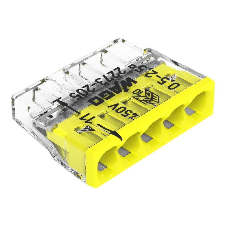 Wago 2273-205 5 Kutuplu Buat içi Klemens 2.5 mm