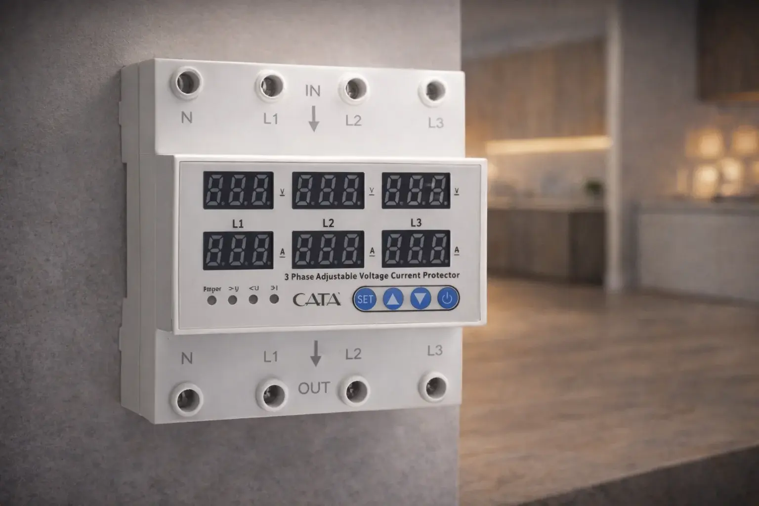 Cata CT-9199 Akıllı Voltaj Ve Akım Koruyucu Trifaze 63A