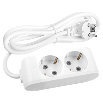 Viko Multi-Let İkili Priz Topraklı Kablolu Çocuk Korumalı 1 Mt